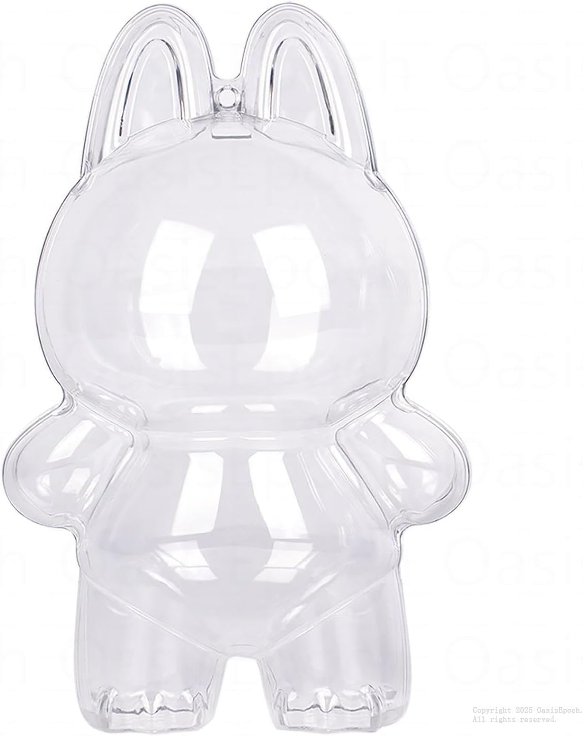 Protective Case Compatible with LABUBU Doll - Crystal-Clear Hard Display Box with Keychain & Dustproof Cover, Secure Backpack Hooks for Shelf/Outdoor Showcase (Doll Not Included)（Standing）