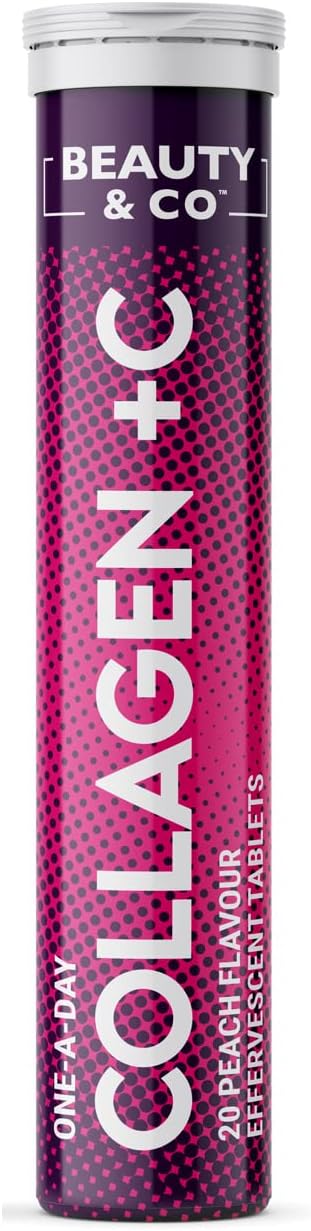Beauty & Co Collagen Effervescent - Marine Collagen & Vitamin C Supplement - 500mg Per Tablet (1 Tube)