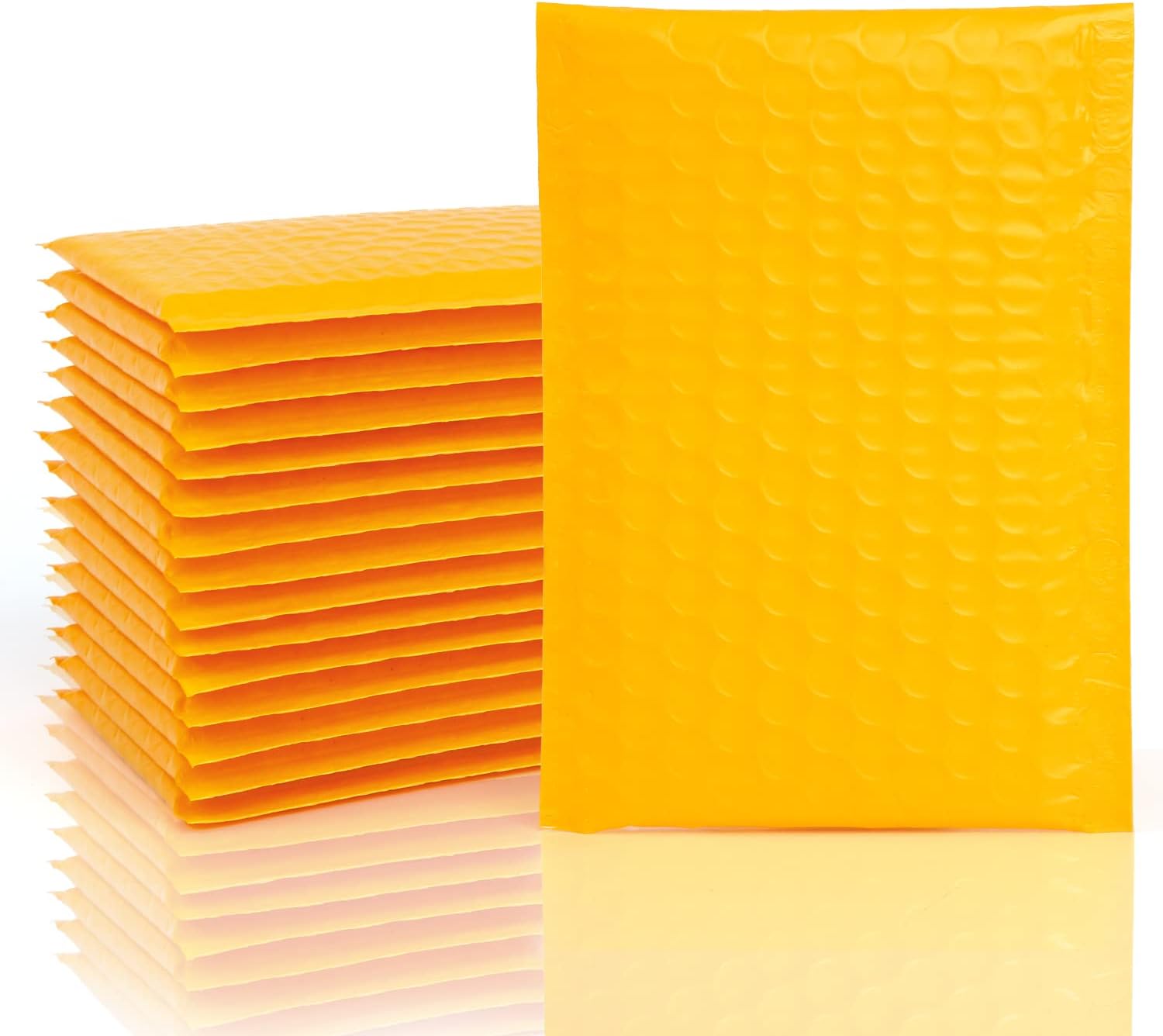 VEYLIN Bubble Mailers,50PCS Poly Bubble Mailers Small Padded Envelopes for Shipping, Mailing, Packaging(110x190mm Yellow)