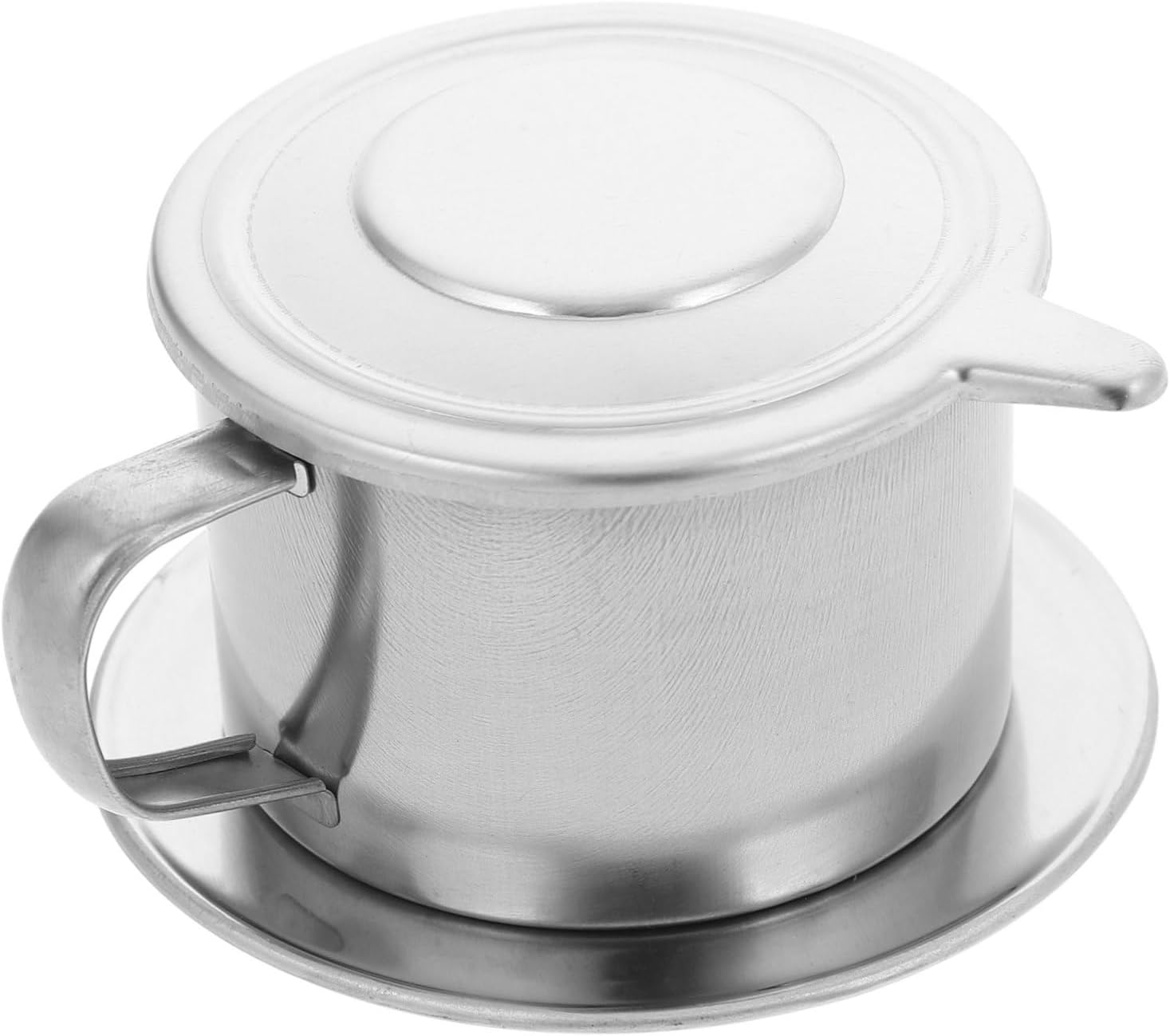 SHOWERORO Stainless Steel Vietnamese Coffee Pot Manual Press Filter Home Maker Single Serve Brewer Filter Coffee Container