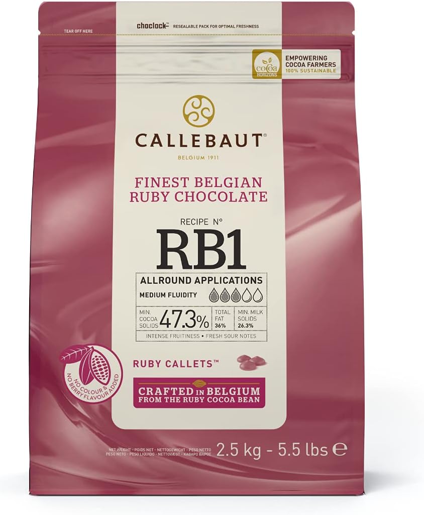 Callebaut Chocolate Pieces Ruby 2.5 kg