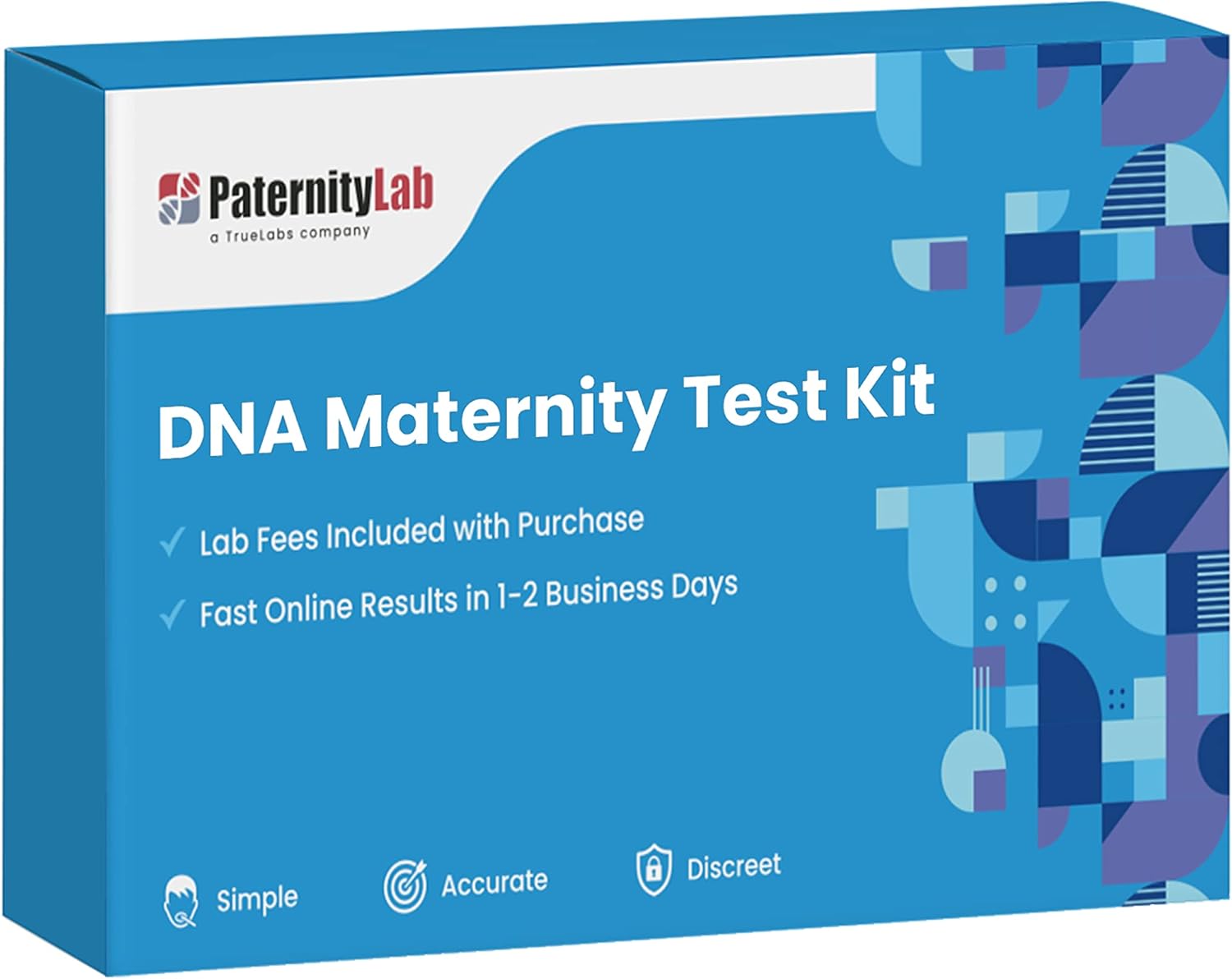 PaternityLab DNA Maternity Test - Lab Fees & Shipping Included - Results in 1-2 Days - at-Home Collection Kit for Mother & Child