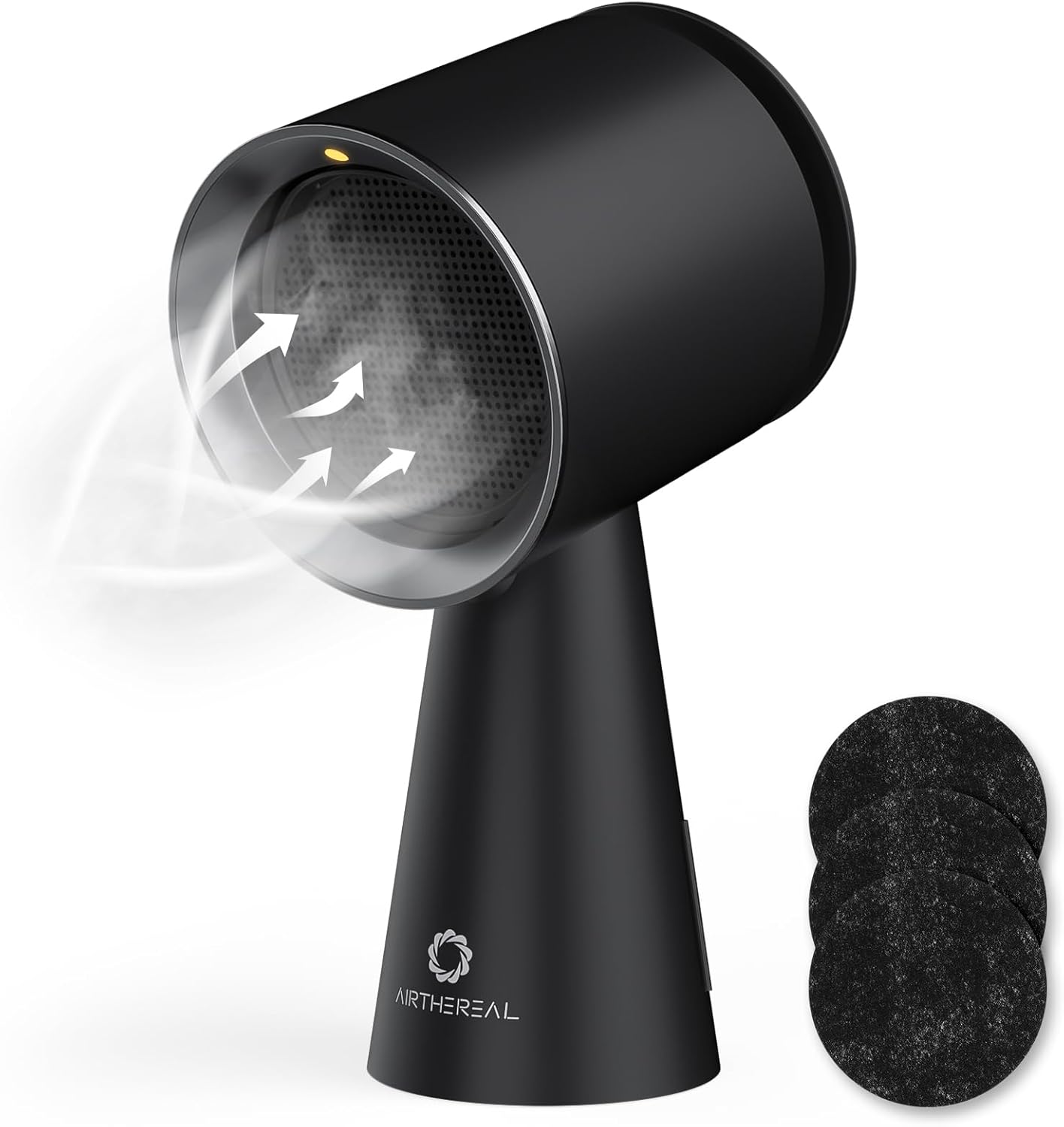 Airthereal Rechargable Portable Range Hood, Desktop Range Hood with Battery Powered, 3-Fan Speeds and Large Oil Collection Cup, Upgraded Portable Kitchen Exhaust Fan for RV Cooking, RH180B Black