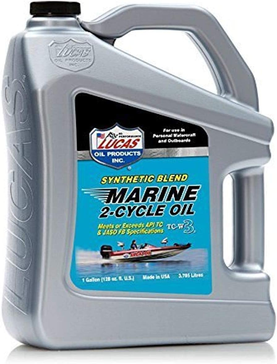 Lucas Oil 10861 Synthetic Blend TC-W3 2-Cycle Marine Oil - 1 Gallon