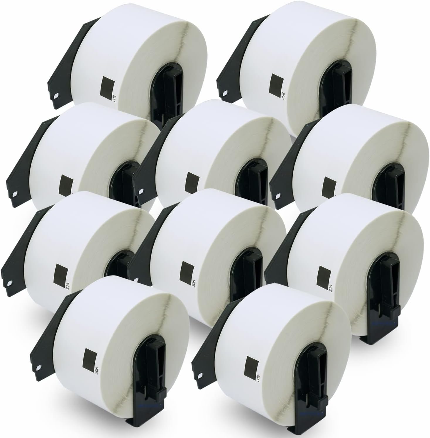 BETCKEY - 10 Rolls DK-11208 Large Address Labels Compatible with Brother, 38mm(W) x 90mm(L), Black on White, 4000 Labels Using for Brother QL Label Printers