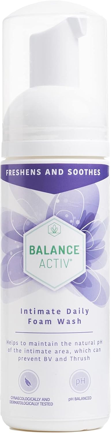 Balance Activ pH Balanced Intimate Daily Foam Wash, Relieves Vaginal and Vulval Discomfort (150ml)