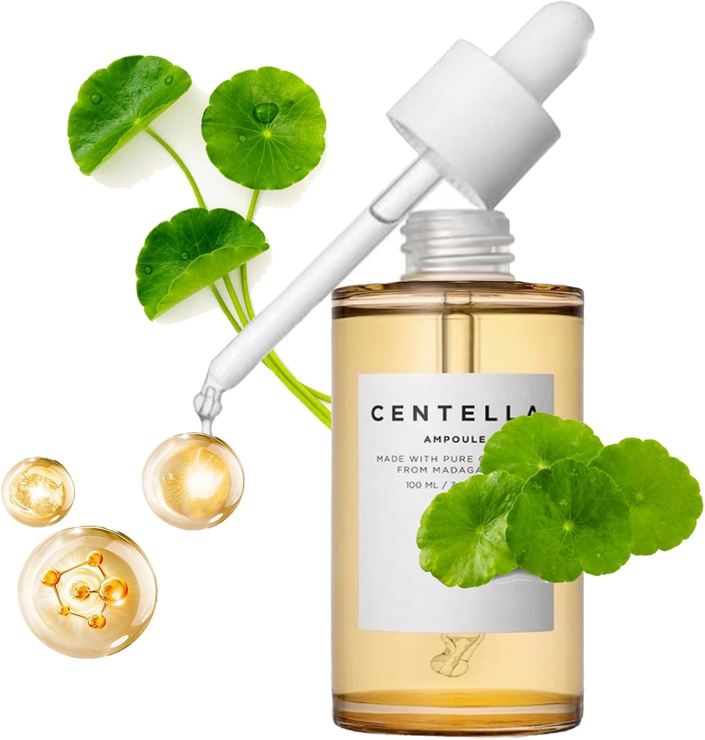 100ml Centella Asiatica Face Serum, Centella Serum for Face Recovery,Centella Ampoule for Acne Pore Skin, Calming Soothing Hydrating Acne Ampoule for All Skin