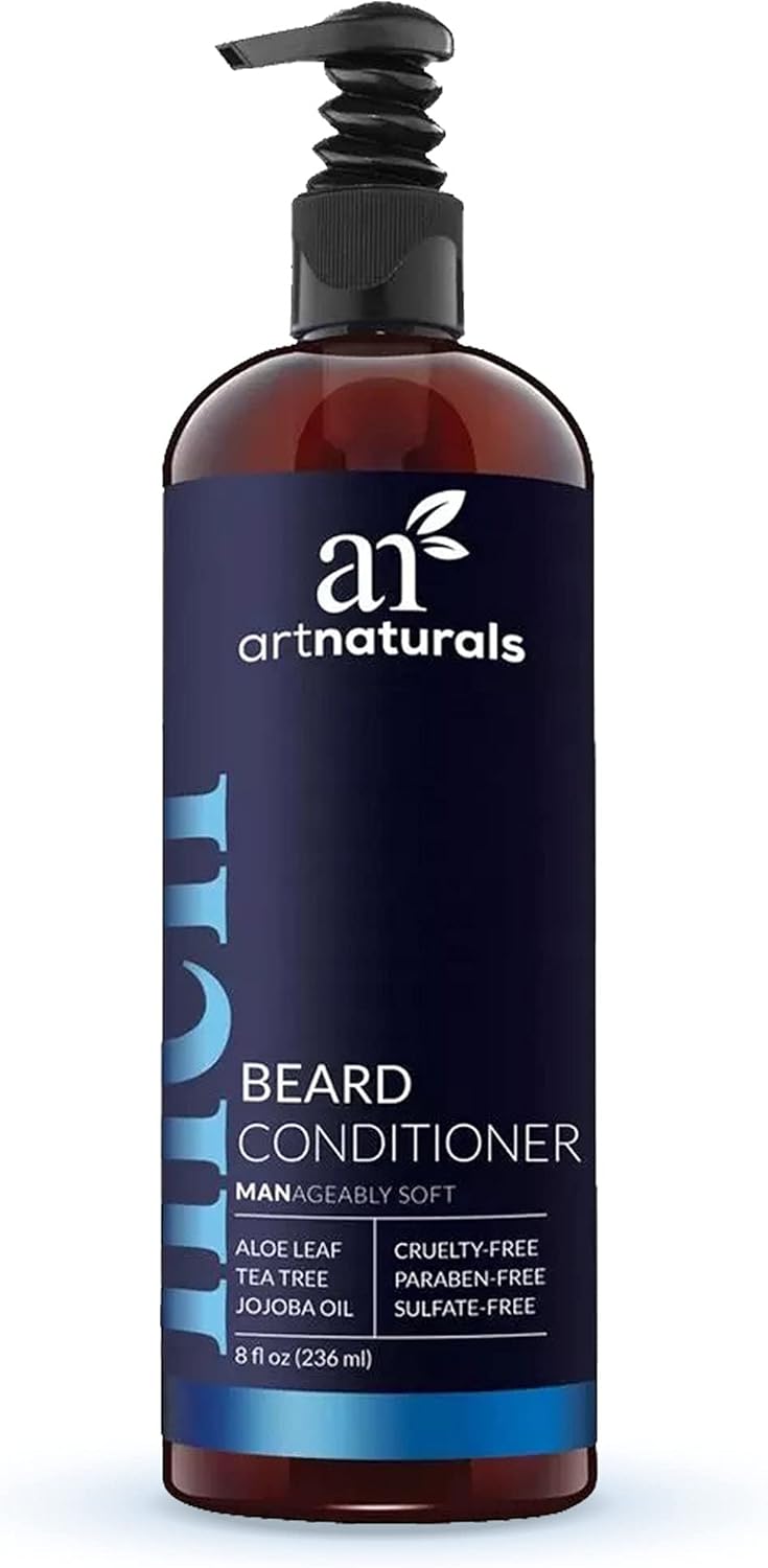 ArtNaturals Natural Beard Deep Conditioner - (8 Fl Oz/236ml) - Infused with Aloe Vera, Tea Tree and Jojoba Oil - Sulfate Free
