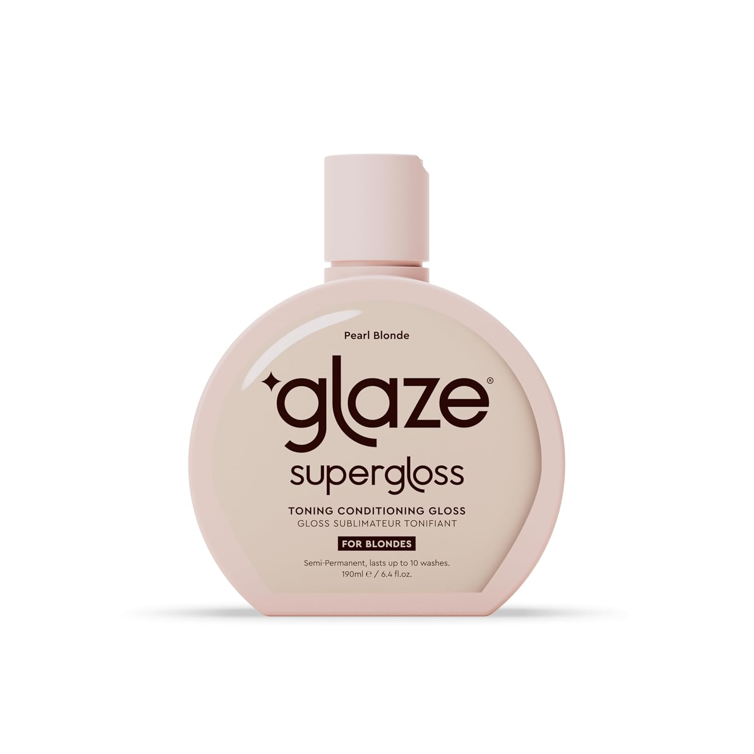 Glaze Supergloss Purple Toning Gloss: Hydrating, toning gloss for blonde, bleached & highlighted hair. Neutralizes yellow tones, boosts shine, conditions in 10 minutes - 6.4 fl oz - Pearl Blonde
