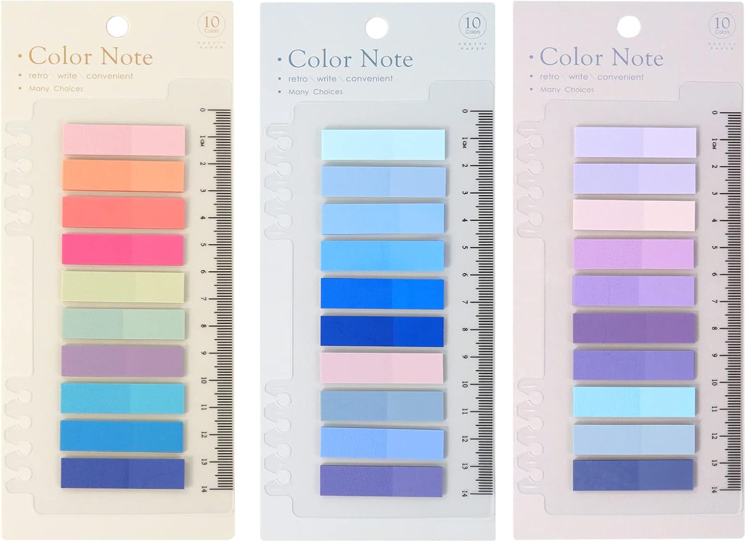 Qufiiry 600 Pcs Sticky Notes, Pack of 3 Pads Sticky Tabs, Index Tabs, Book Tabs, Notes Tabs, Annotation Tabs, Colored Page Markers Labels for Reading Notes, Notebook, Books, Classify Files