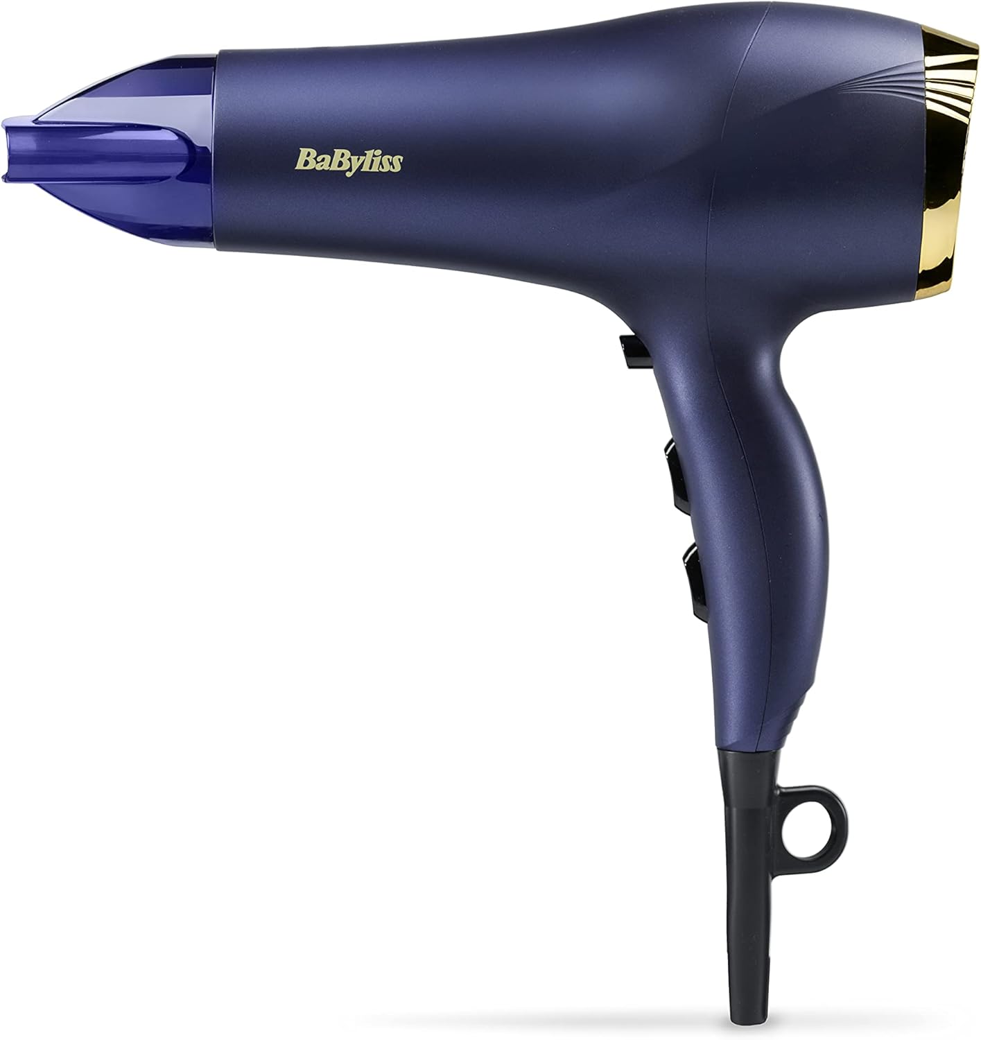 BaByliss Midnight Luxe Hair Dryer - Powerful 2300W Blow Dryer, Ionic Frizz-control, Fast Drying, Professional and Lightweight, 3 heat & 2 speed settings, 5781U