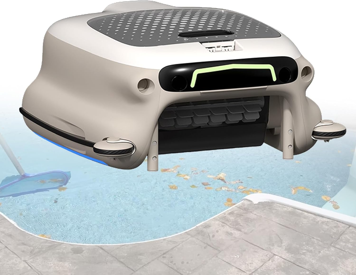 VNATWGOO Automatic Cordless Pool Cleaning Robot, Electric Pool Skimmer, with 7800mAh Rechargeable Battery, Cleans Pools, Spas, Removes Debris