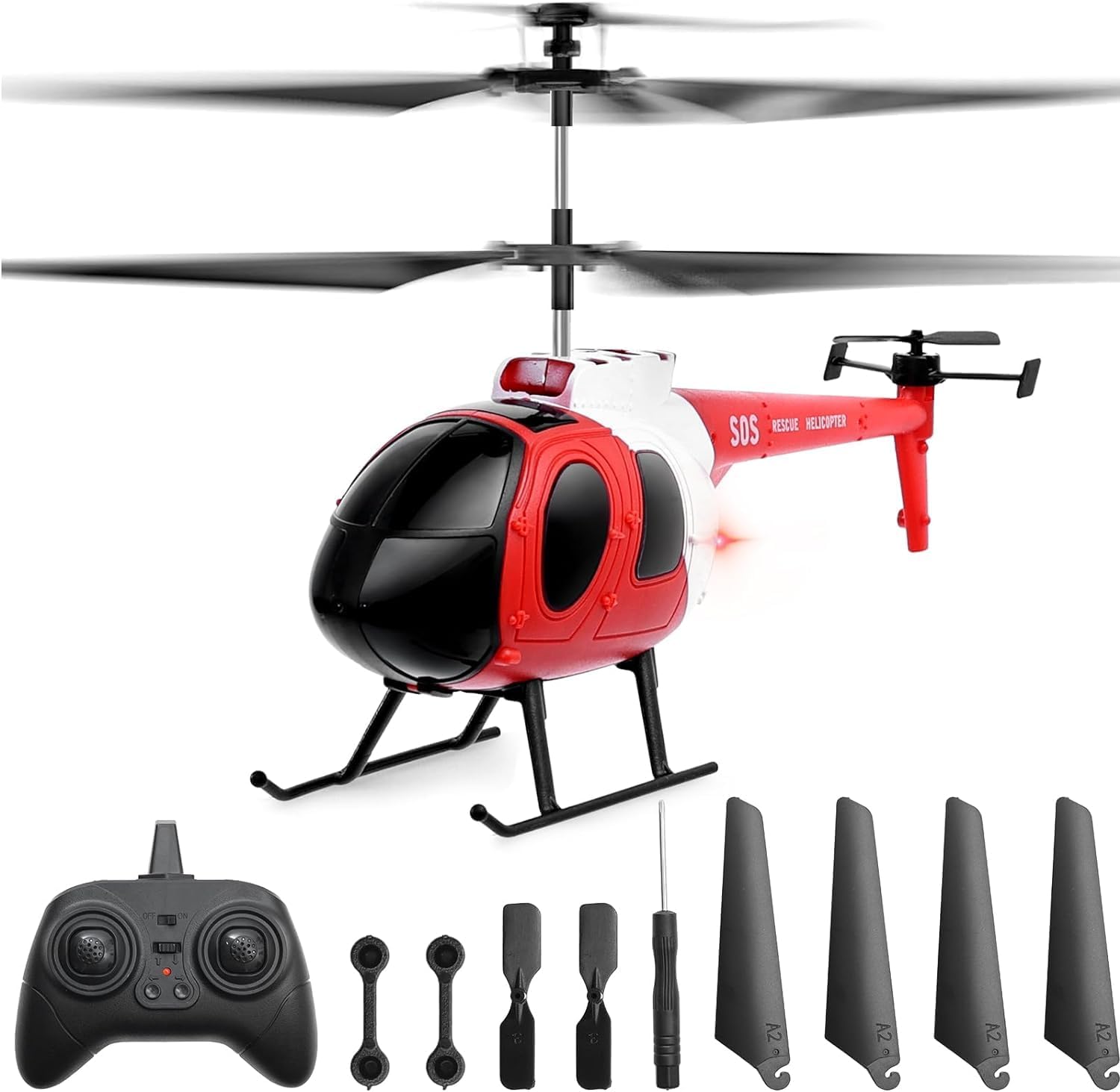 RC Helicopter for Kids with Auto Hover Function, Ease to Fly Remote Control Helicopter with Dual-Prop Stabilized, 3 Channel Stable Flight Indoor RC Helicopters for Beginners