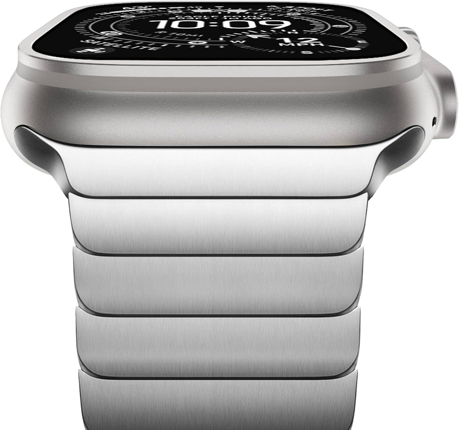 NewWays 49mm 46mm 45mm 44mm 42mm(Series 3 2 1) Metal Strap Compatible with Apple Watch,Solid Stainless Steel Link Replacement Band for iWatch Ultra 3 2 1,Series 11/10/9/8/7/6/5/4/3/2/1/SE,Silver