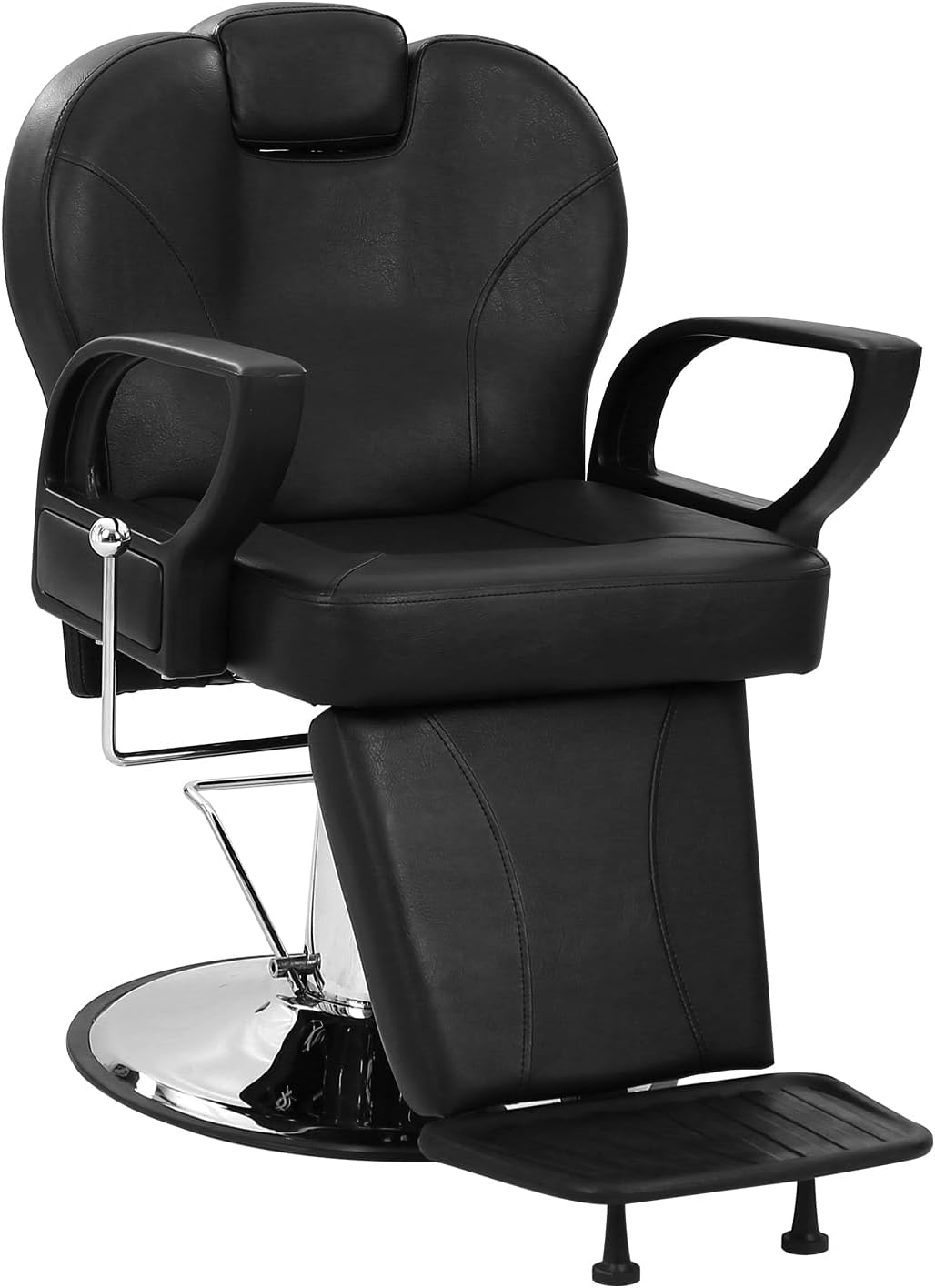 GarveeLife Heavy Duty Barber Chair for Hair Stylist, 360° Swivel Hydraulic Reclining Salon Chair with Adjustable Headrest & Pump, Shampoo Chair for Beauty Spa & Tattoo Artists, Max Load 330 Lbs