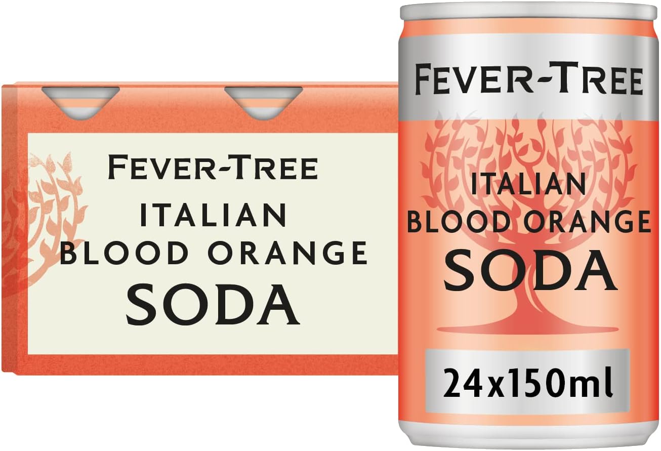 Fever-Tree Italian Blood Orange Soda 6x150ml (Pack of 4, Total 24 Cans)