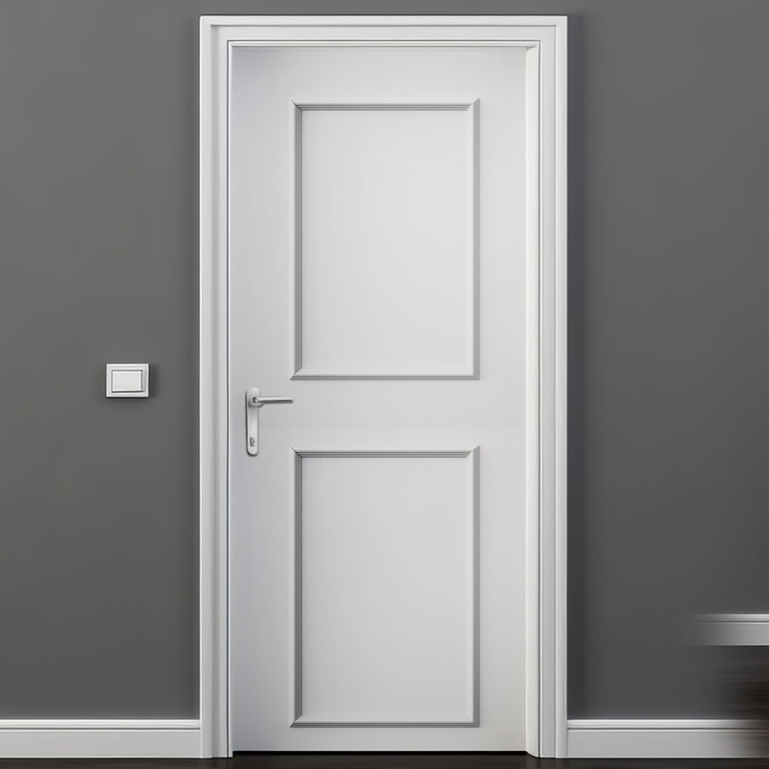 NeatiEase 2 Set Peel and Stick Wall Molding Trim Kit, 16" x20" Premade Wainscoting Panels, Self Adhesive Moulding Panel for Interior Walls Picture Frame