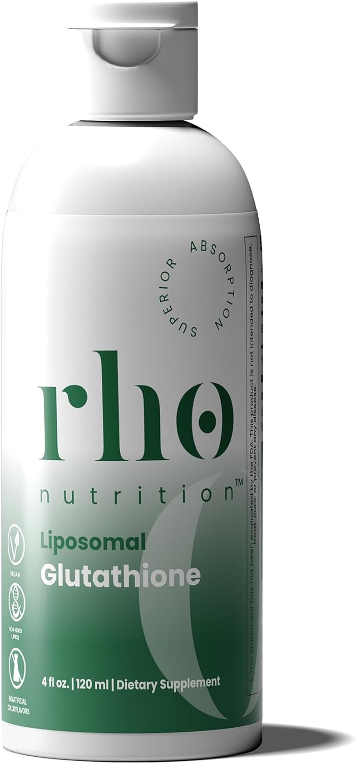 Rho Nutrition Liposomal Glutathione - Ultra High Absorption Liquid Glutathione Supplement - Supports Natural Detoxification, Immune System, Skin Health, Mental Clarity & Overall Well-Being