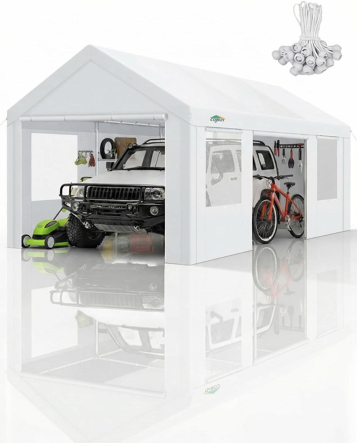 COBIZI Carport Canopy 12x20 Heavy Duty Portable Garage