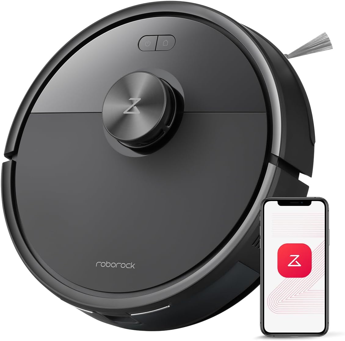 roborock Q7 M5 Robot Vacuum,10,000Pa HyperForce Suction, Dual Anti-Tangle System, PreciSense LiDAR Navigation, APP-Controlled Mopping, Robotic Vacuum with Mop, Ideal for Pet Hair, Black