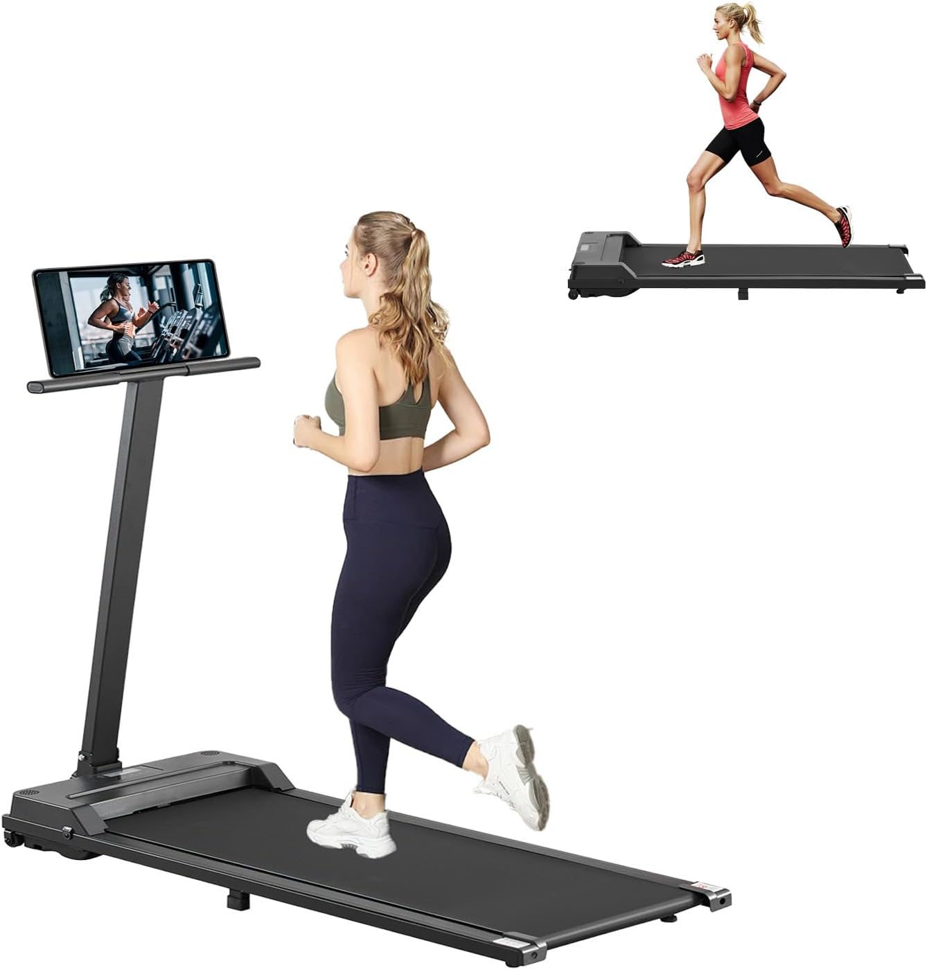 TRIOBLADE Walking Pad Treadmill 2.5HP Under Desk Treadmill for Home and Office 3 in1 Foldable Walking Treadmills Running Pad 330 Lbs Capacity No Assembly Remote Control LED Display