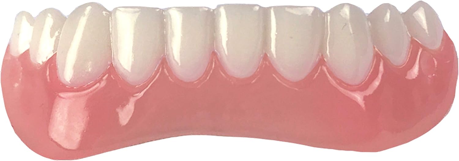 Instant Smile Handmade Cosmetic Lower Teeth, Bright White Shade, Comfortable Lower Veneer for Extended Wear, Teeth Veneers for Men and Women, 1 Size Fits Most