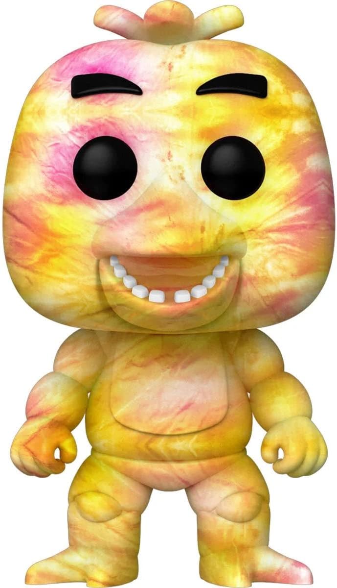 POP Five Nights at Freddy's - Tie Dye Chica Funko Vinyl Figure (Bundled with Compatible Box Protector Case), Multicolor, 3.75 inches