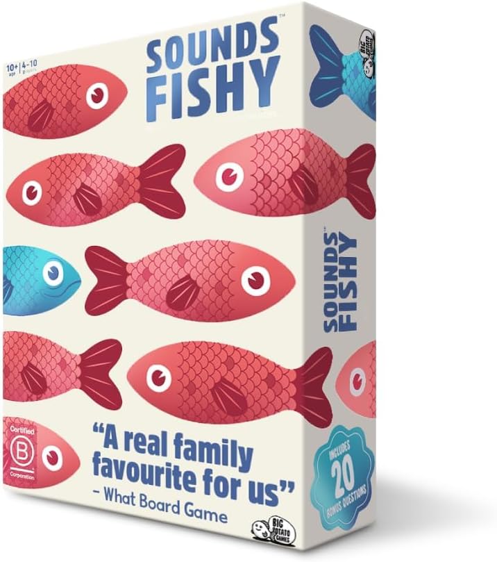 Sounds Fishy – Fast-Paced Bluffing Party Game for Kids 10+ & Adults | Fun Family Board Game for Quick Thinking & Lying | Perfect for Game Night