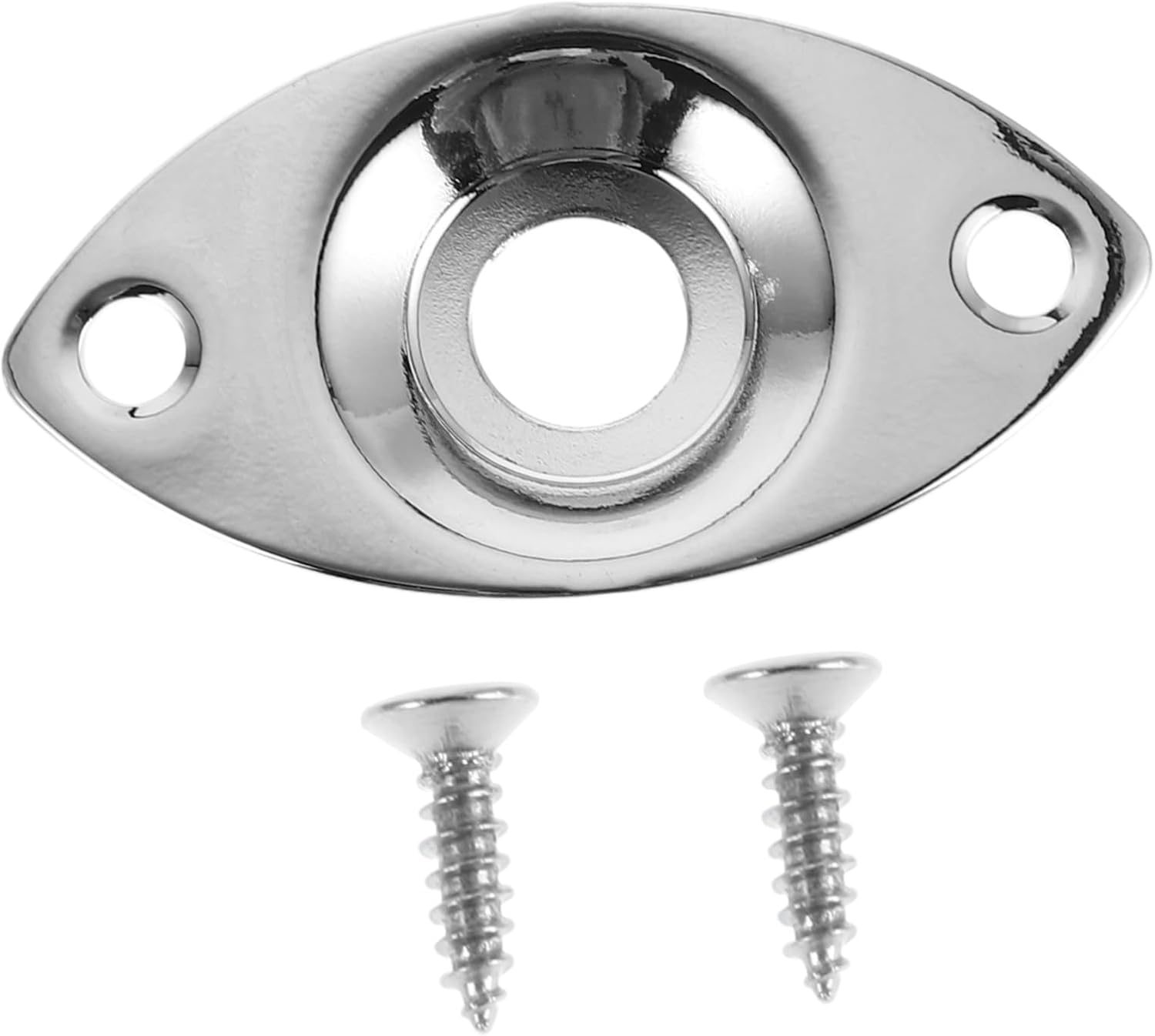 1set Professional Metal Guitar Jack Plate for Electric Bass Easy Install Cat Output Socket Replacement Accessory