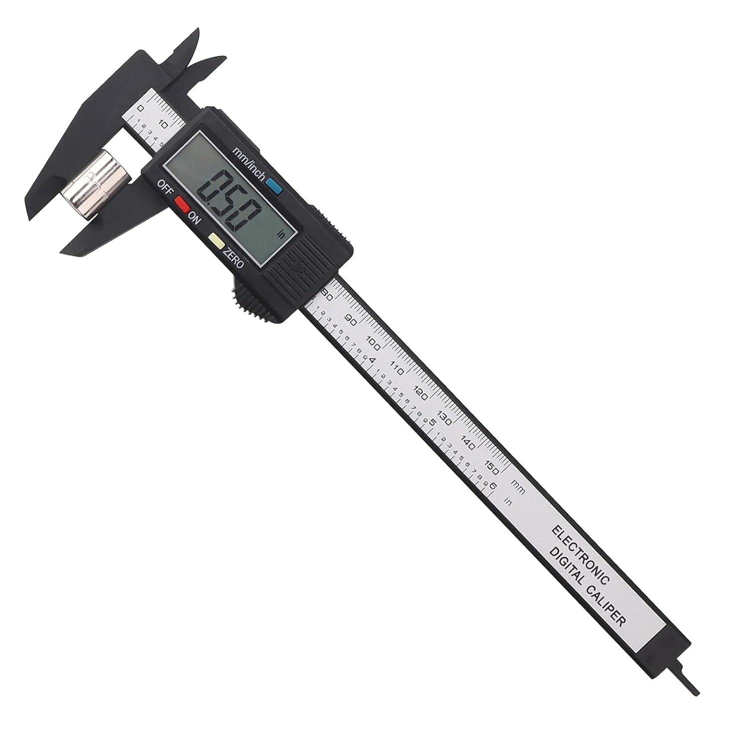 Digital Vernier Caliper,150mm 6 Inch Electronic Micrometer Caliper With Large Lcd Screen,Inch/Metric Conversion,24cm Ruler,Precision Depth Gauge Measuring Tool for DIY,Household,Jewelry,Woodworking