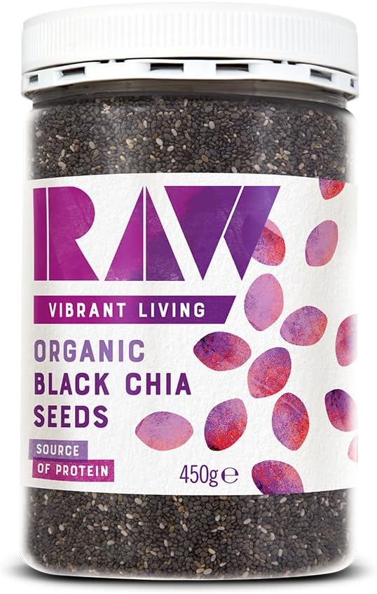 Raw Health Organic Black Chia Seeds, 450g - High Fibre & Protein-Rich - Certified Organic & Gluten-Free Superfood