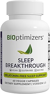 BiOptimizers Sleep Breakthrough Capsules - Natural Support Supplement | Calming Relief Aid for Adults | Non-Habit Forming | 60 Capsules