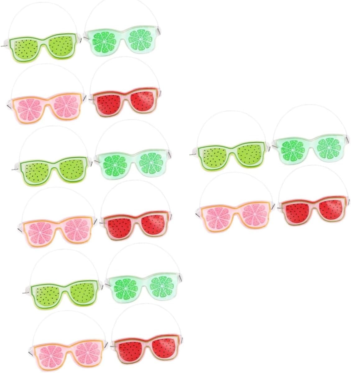 VALICLUD 4sets Fruit Style Gel Eye Masks Cold Compress for Eyes Cooling Ice Pack Relief for Women and Men Refreshing Soothing Tension Reducer 4pcs*4