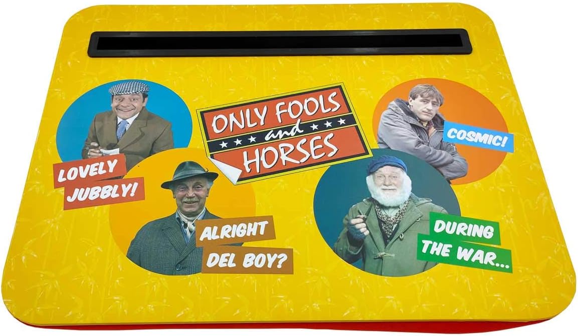 Only Fools & Horses Portable Lap Tray With Tablet Slot | Durable Material with Lap cushion | Retro 80s TV Show Novelty Tray | Gift for Show fan & Collector