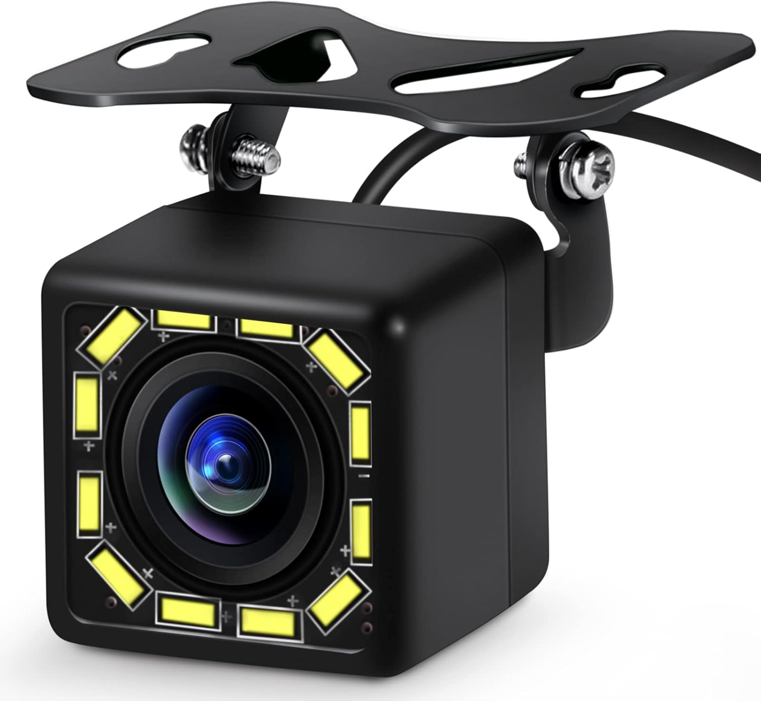 Car Rear View Camera Backup Reverse Camera HD 170° Wide Angle 12 LED Night Vision, for RV Trucks Trailer SUV