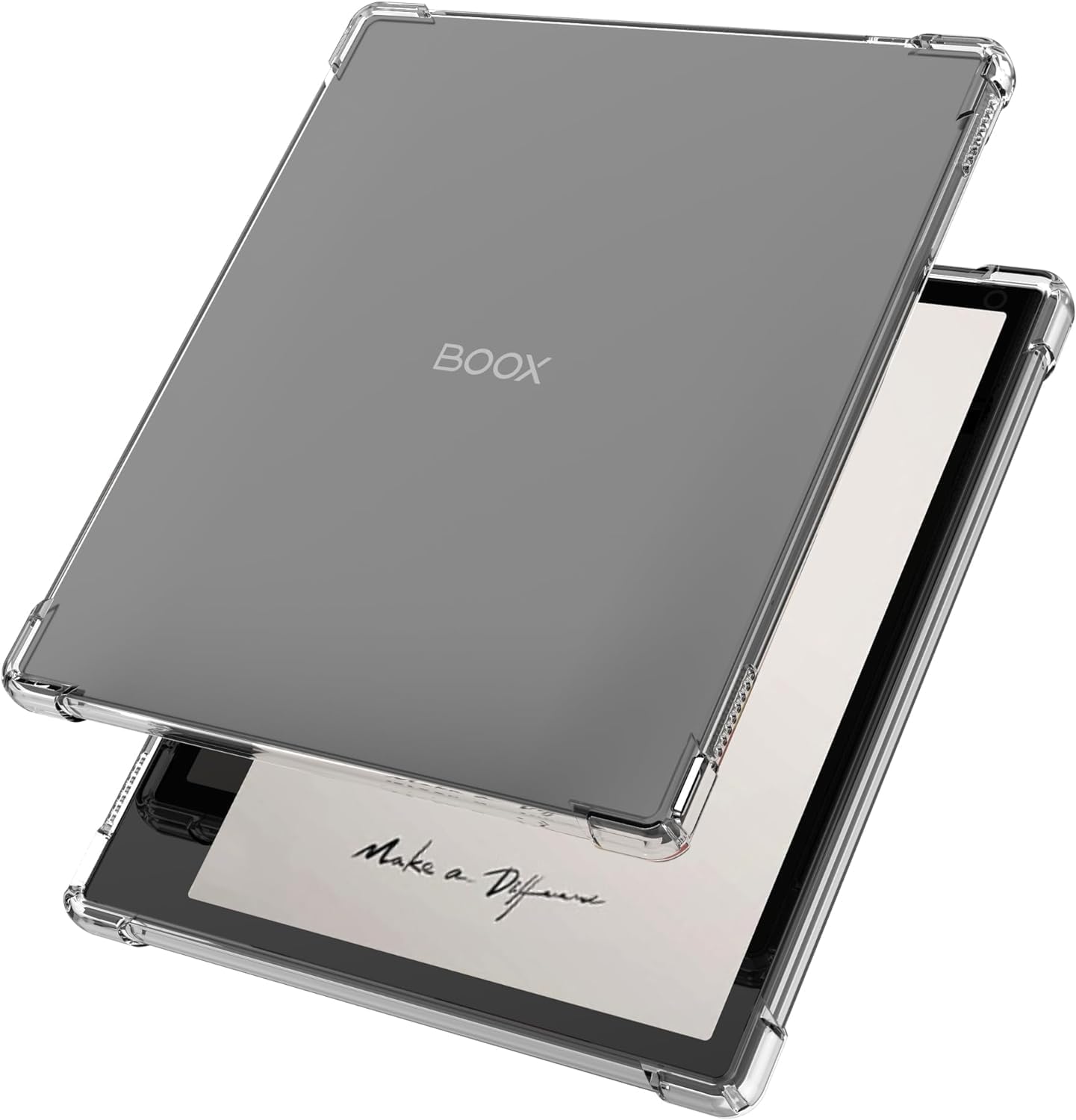 Case for 7'' for Onyx Boox Tablet Go 7/GO 7 Color Series (1/2th Gen,2024/2025 Released)/Onyx Boox Leaf2/Leaf3/Leaf3 C/Page/Galileo e-Reader Case Clear,Shockproof Soft TPU Back Cover-Clear