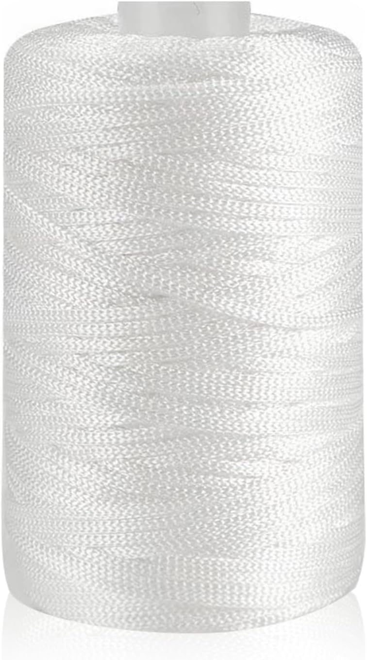 120 Meters Roman Blind Cord, 393.6Feet 1.5mm Nylon Blind String, Curtain Braided String Pull for Shade, Picture Hanging, Bracelet Making and Crafts (White)