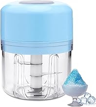 Ice Shaver,Ice Crushers for Home Use,Small Portable Ice Crusher,Ice Crusher Machine for Shaved Ice,Can Make a Variety of Smoothie Drinks,Suitable for Family,Picnic,Camping,8.5oz(250ml), Blue