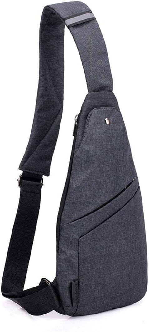 Sling Bag Anti-Thief Crossbody Personal Pocket Bag Lightweight Chest Shoulder Backpack for Travel Hiking (Dark Grey)