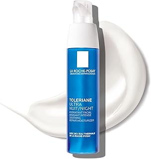 La Roche-Posay Toleriane Dermallergo Night Cream for Face Intense Soothing Moisturizer with Vitamin E, Allergy Tested, for Sensitive Skin, Formerly Toleriane Ultra Night