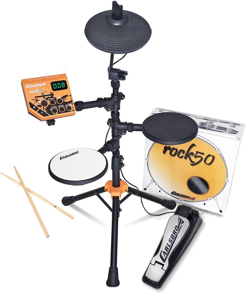 Carlsbro Rock50 Childrens Electric Drum Set, Kids Electronic Drums Kit
