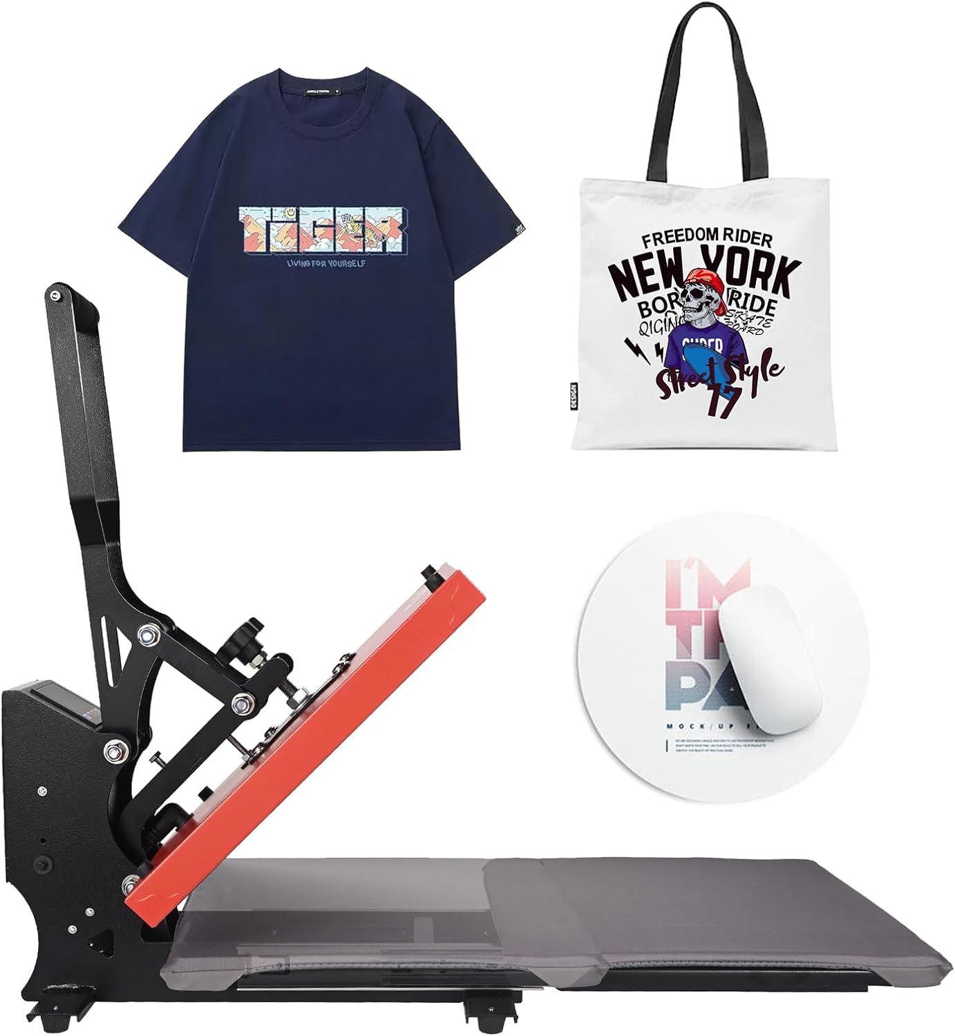 ColorSub Digital Hot Press 38 x 38 cm (15 x 15 Inches) 1600 W, Teflon Hot Press, T-Shirt, Clothes, Bag with Transfer