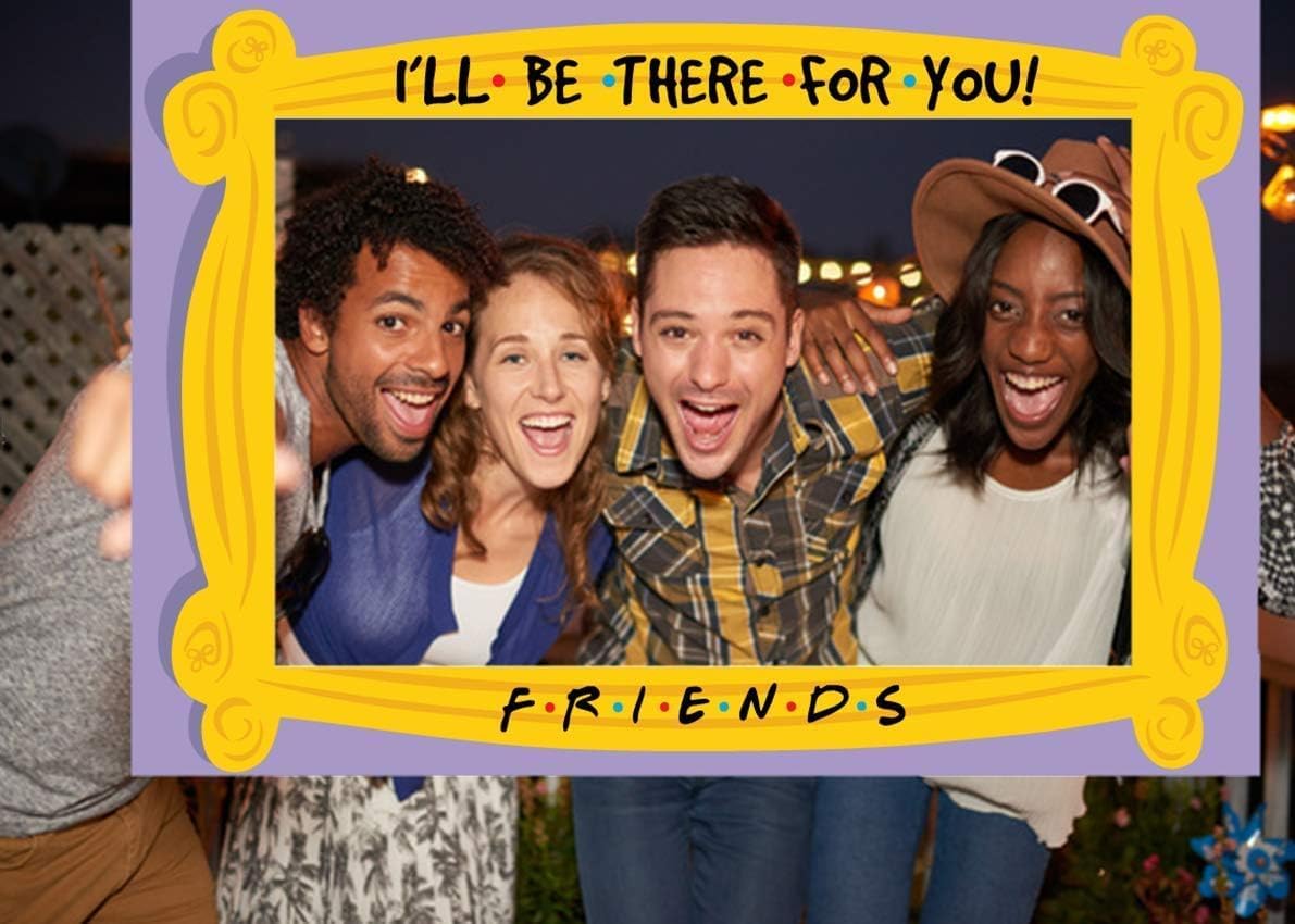 2026 Gradution Decorations I'll be There for You Happy Friend Themed Party Decorations,Class of 2026 Gradution Party Selfie Props with Photo Frame for Friend Birthday Decor