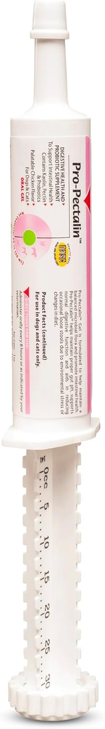 Pro-Pectalin Oral Paste for Dogs & Cats, Helps Relieve Occasional Diarrhea in Cats and Dogs, Situational Diarrhea Relief with Kaolin and Pectin, Contains Beneficial Probiotic Bacteria, 30cc