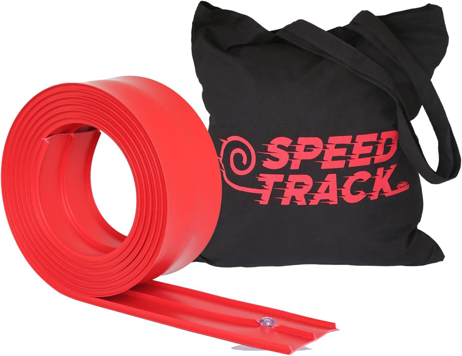 Speed Track 4m Flexible Toy Car Track with Storage Bag - Indoor & Outdoor Flexible Diecast Car Monster Truck Race Track for Loops, Jumps, Ramps with Suction Cups for Windows, Doors Ideal for Children