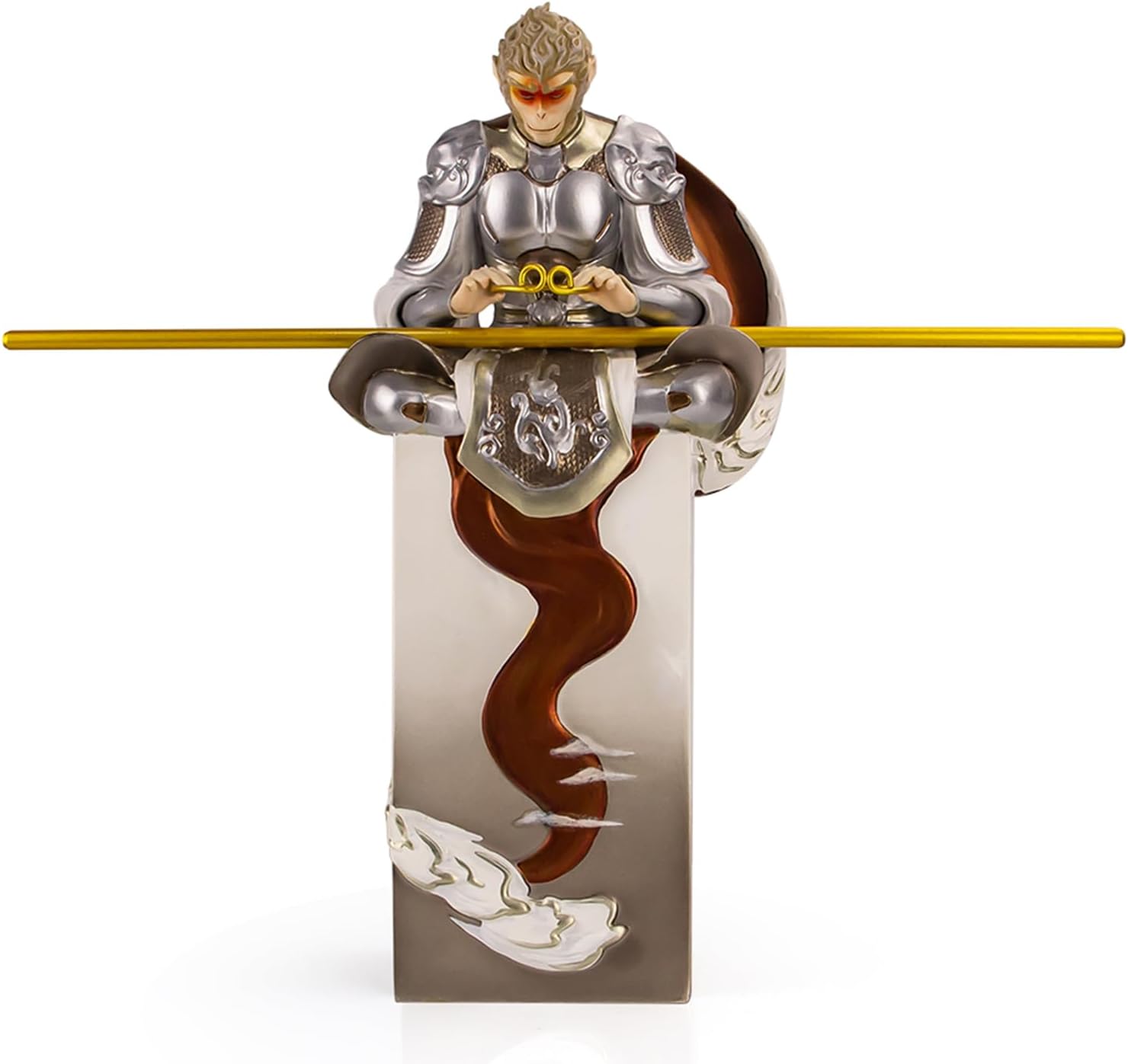 Black Monkey King Statue Black Myth Sun Wukong Figure Resin Collectible Sculpture Gift for Game Lover Home Car Decor