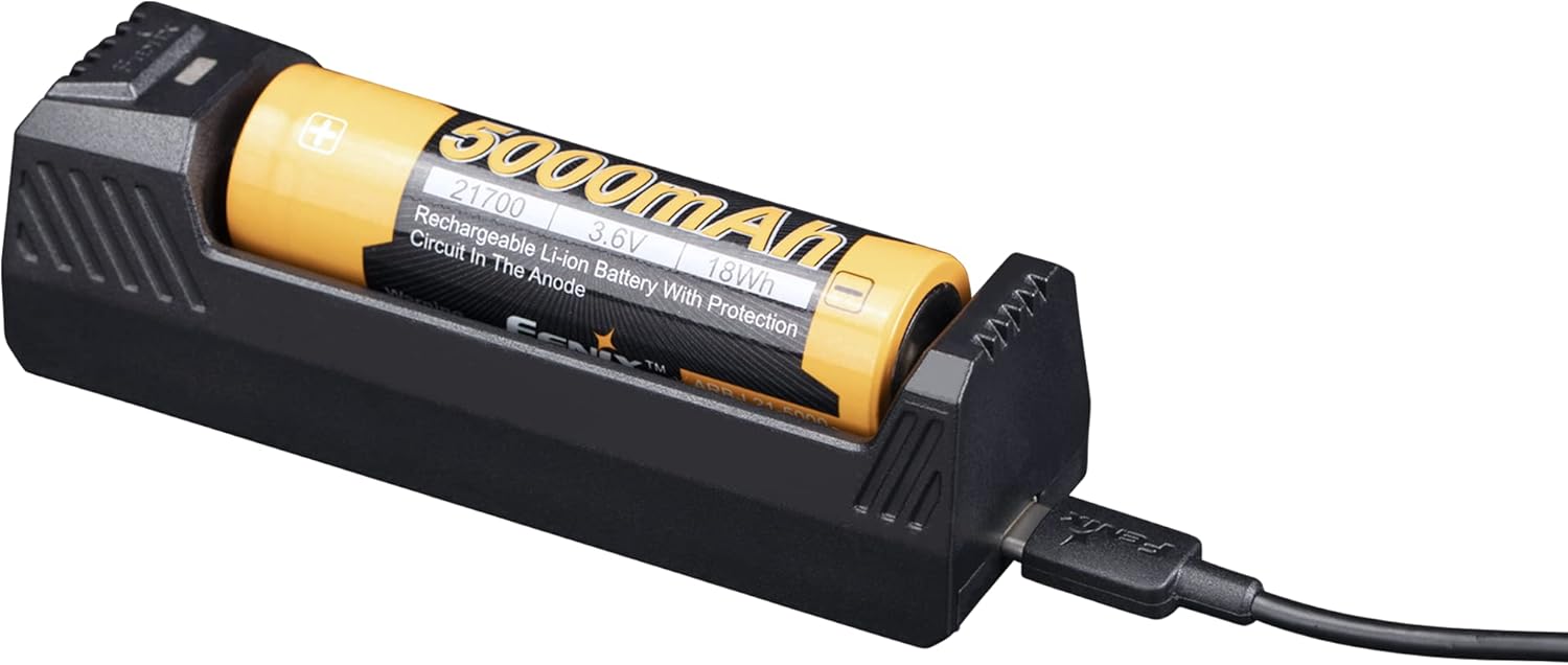 Fenix ARE-X1 v2.0, USB-C Battery Charger for 18650, 21700 and 26650 Li-ion batteries | Power Bank Functionality | Multi-protection Circuits