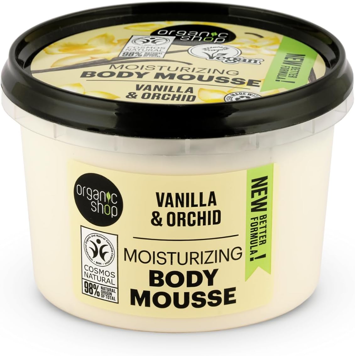 Organic Shop Body Mousse Moisturizing Vanilla & Orchid, 250 ml