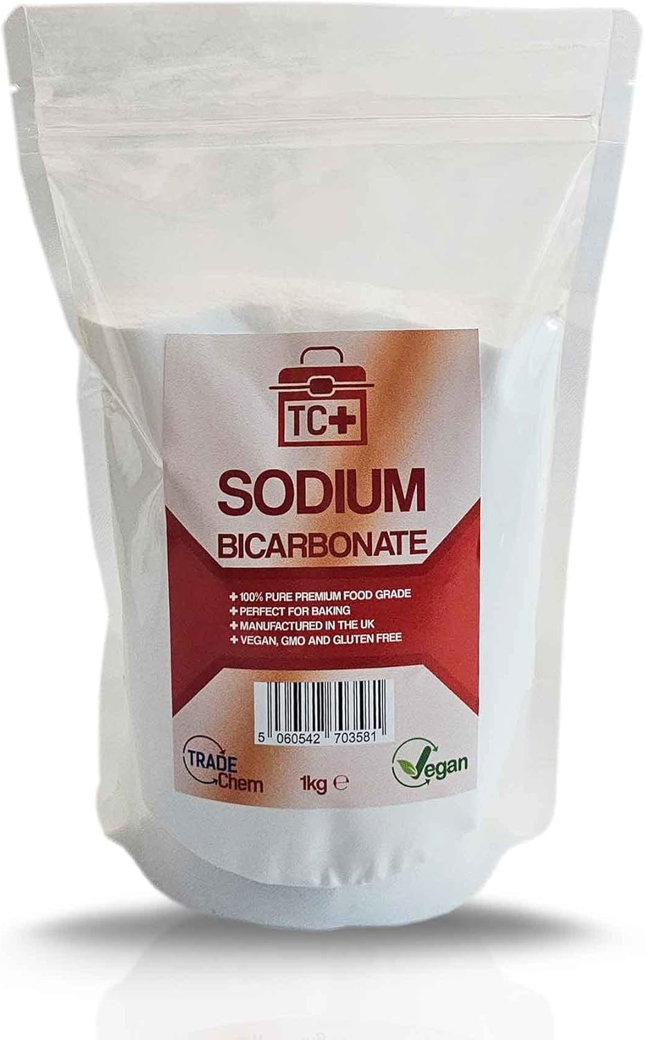Sodium Bicarbonate for Cleaning, Baking, Bath Resealable Pouch TC Plus (1kg)