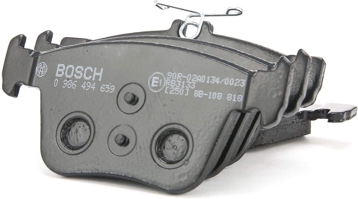 Bosch BP1504 - Brake Pads Car Rear Axle - Bosch Quality - Reduced Noise and Dust - ECE-R90 Certified - Copper-Free - 1 Set of 4 Pads